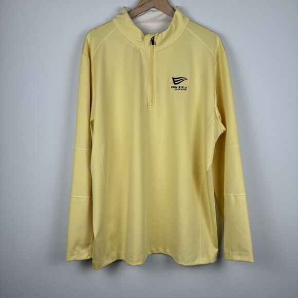 Bobby Jones Performance 1/4 Zip Pullover Viking Size 2XL Yellow Long Sleeve - Picture 1 of 7